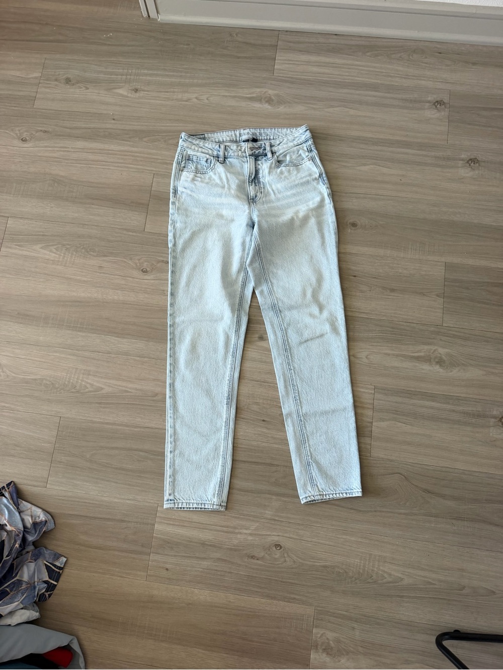 American Eagle Outfitters Pale Blue Straight Leg Jeans